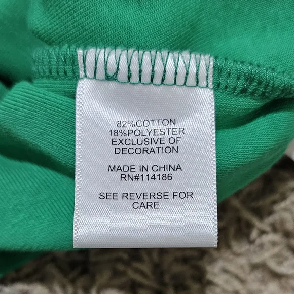 NWT Juicy Couture Top Terrycloth Crewneck Green Cropped Large - Picture 9 of 9